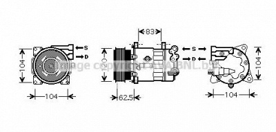 AVA QUALITY COOLING pek321 -  Компрессор, кондиционер